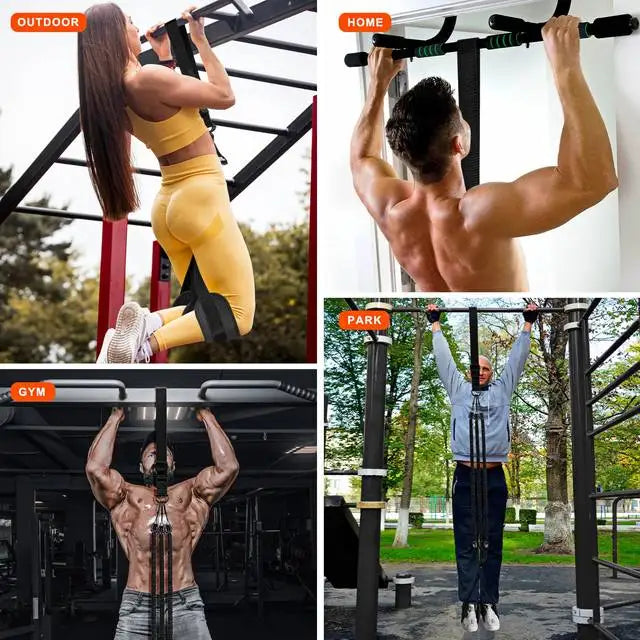 Adjustable Pull-Up Assistance Bands (Dual-Foot Cradle)
