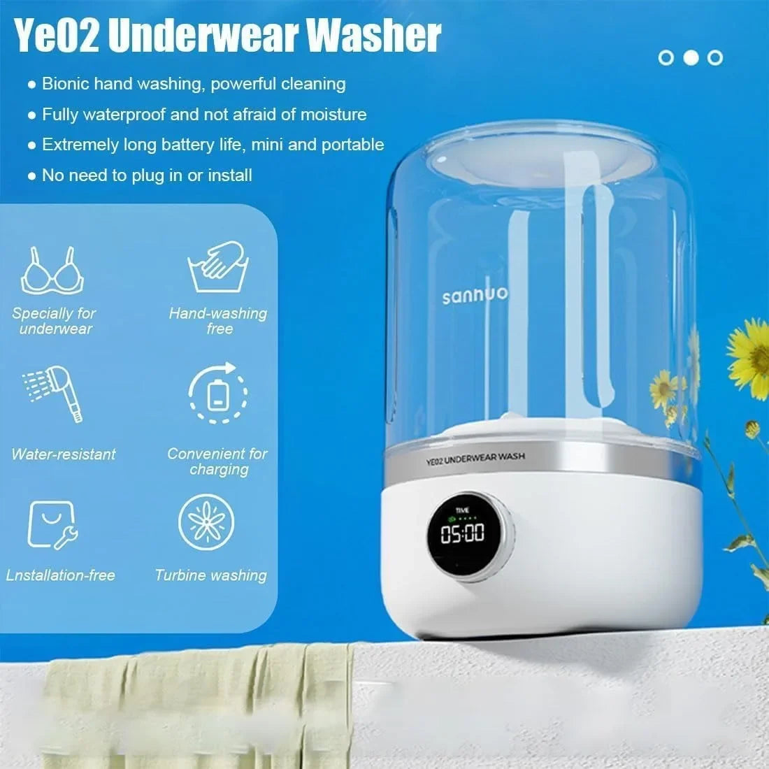 🧺 ModernHomeGadgets™ Portable Mini Washing Machine
