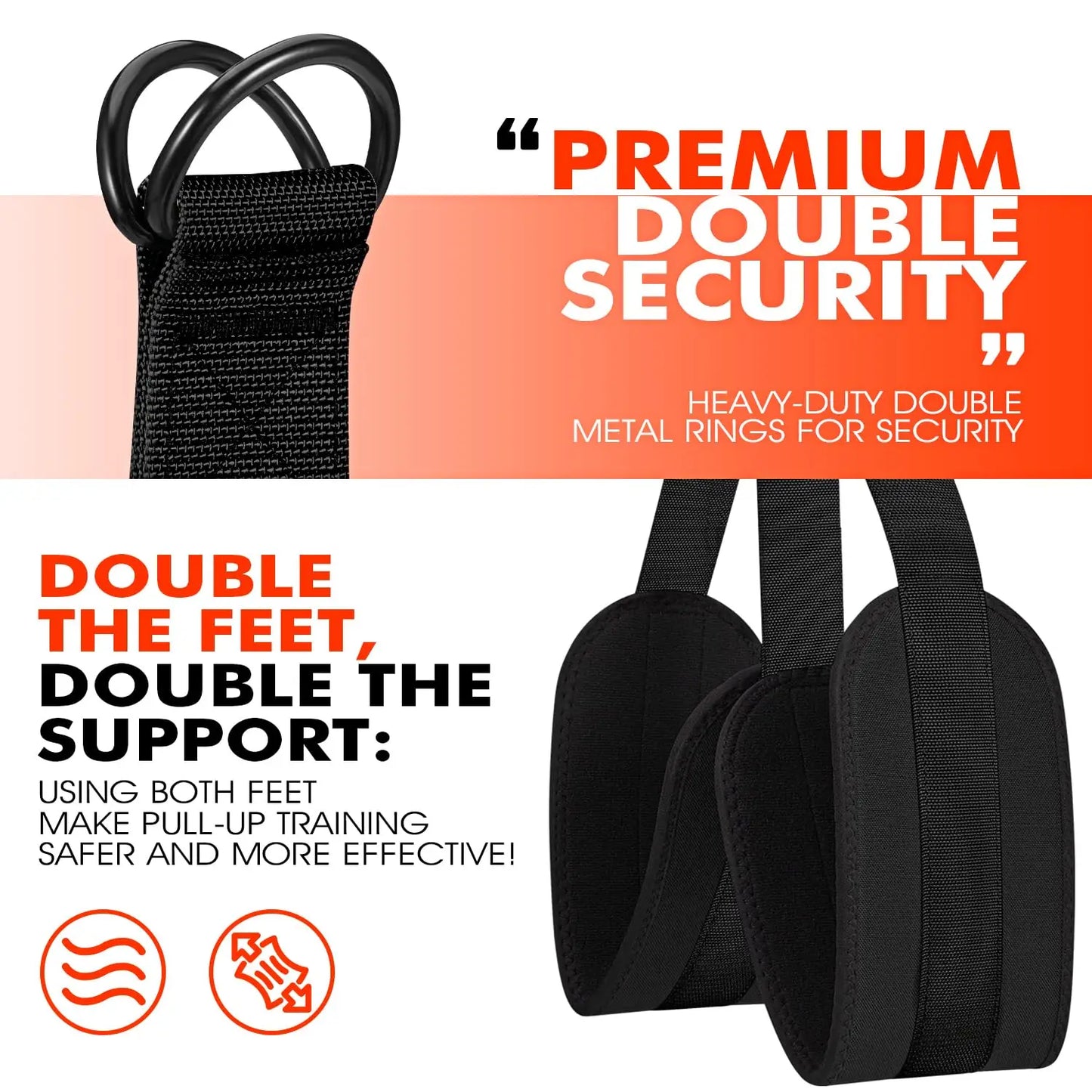 Adjustable Pull-Up Assistance Bands (Dual-Foot Cradle)