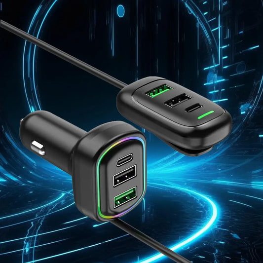 🔌 ModernHomeGadgets™ Dual-Zone Fast Car Charger