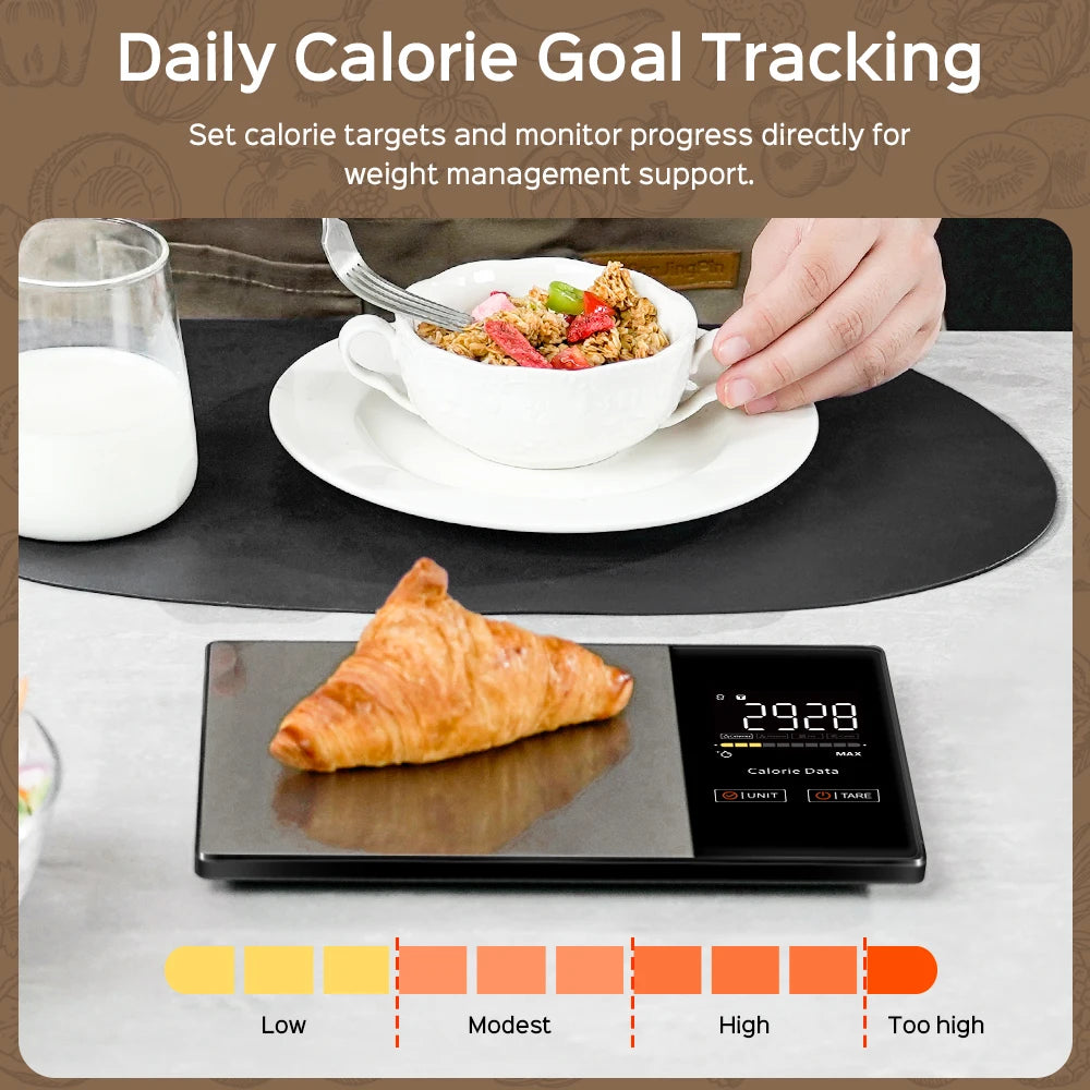 ModernHomeGadgets™ Smart Digital Food Scale with Nutrition Tracking