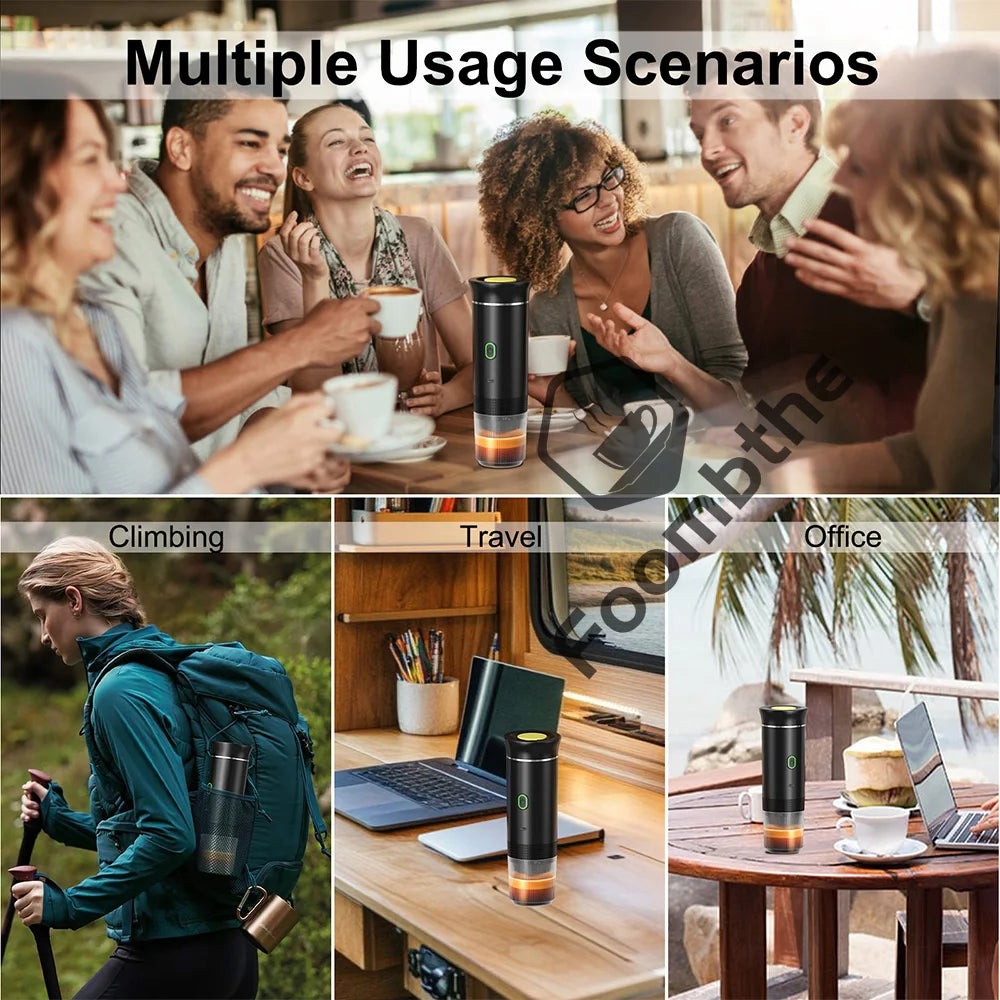 ModernHomeGadgets™ Portable Espresso Machine – 20 Bar Pressure, Type-C Rechargeable