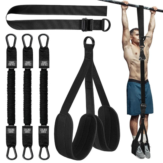 Adjustable Pull-Up Assistance Bands (Dual-Foot Cradle)