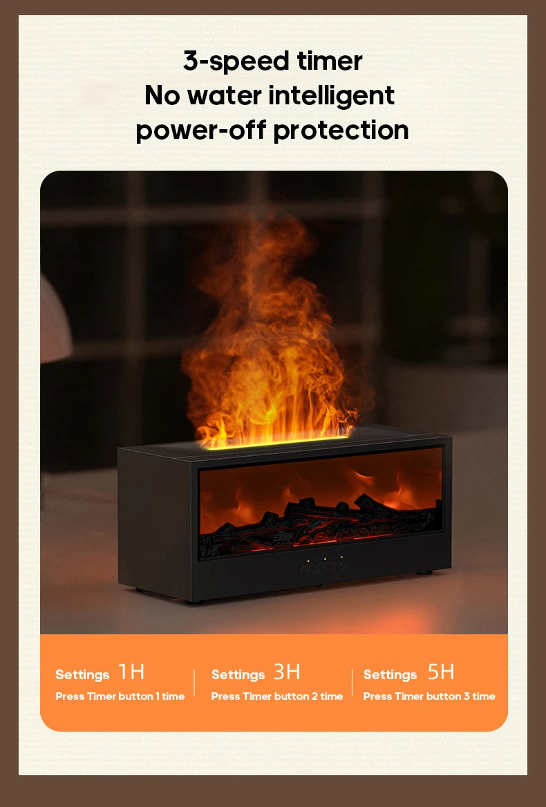 🔥 ModernHomeGadgets™ Fireplace Aroma Diffuser (USB-C + Remote)