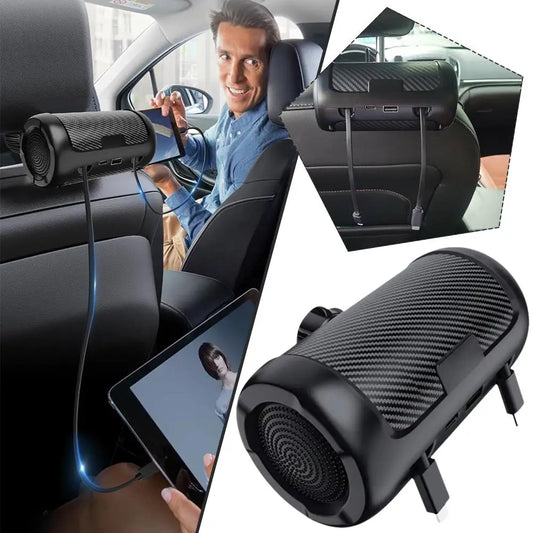 Multi Retractable Backseat Car Headrest Charger 4in1 Quick 50w Car Accessories Multifunctional Adapter For Notebook/ Phone S6v6