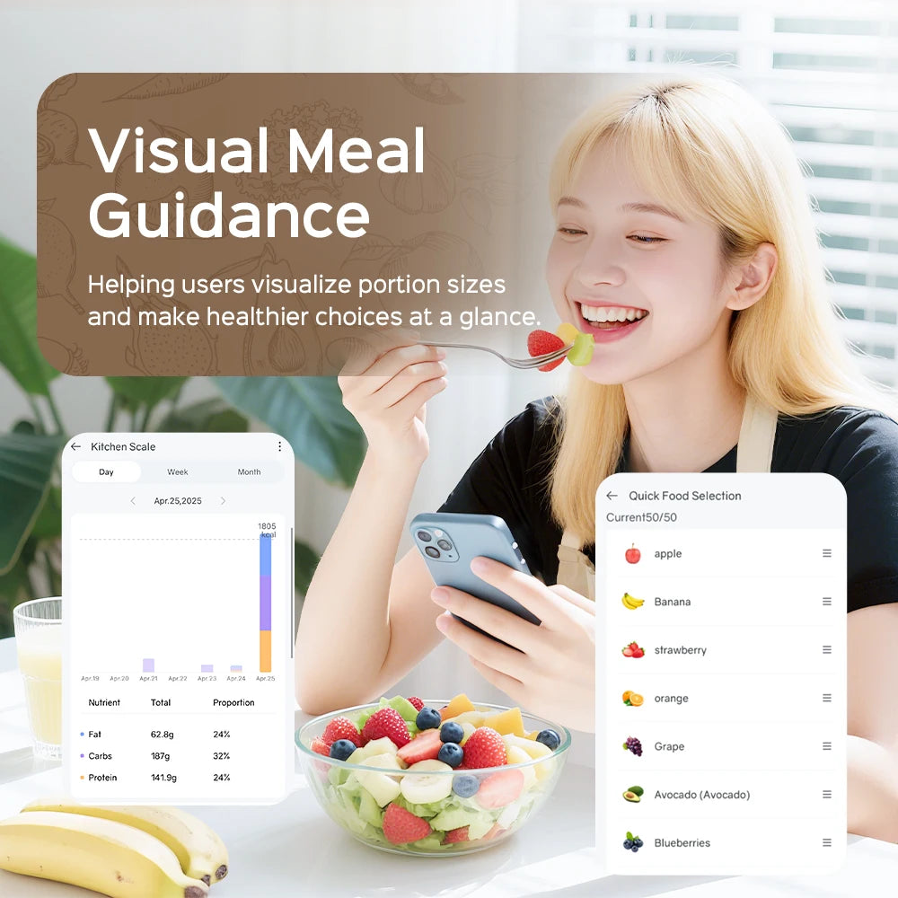 ModernHomeGadgets™ Smart Digital Food Scale with Nutrition Tracking