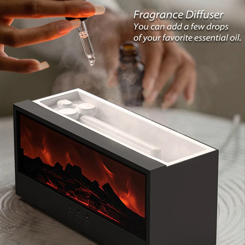 🔥 ModernHomeGadgets™ Fireplace Aroma Diffuser (USB-C + Remote)