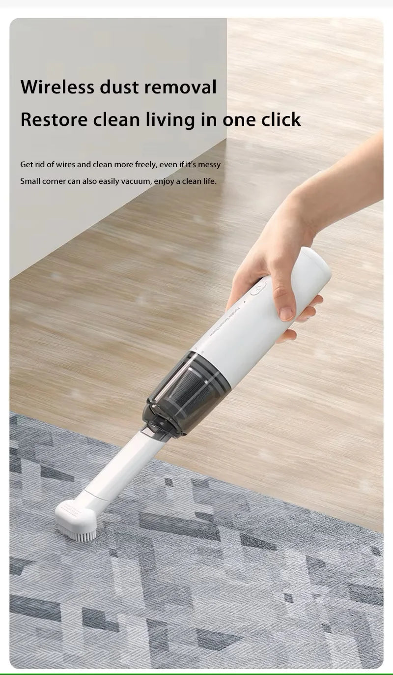 Xiaomi Car Vacuum Cleaner Wireless Portable Vacuum Cleaner Strong Suction Handheld Mini High Power Cleaner For Home