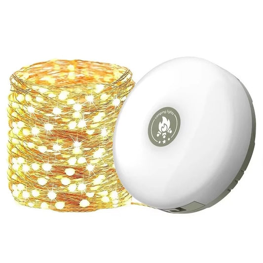 ModernHomeGadgets™ 3-in-1 Magnetic Camping Lamp with Power Bank &amp; Garland Light