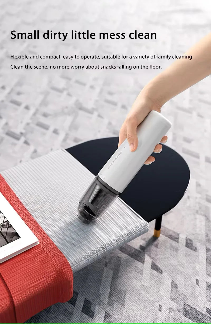 Xiaomi Car Vacuum Cleaner Wireless Portable Vacuum Cleaner Strong Suction Handheld Mini High Power Cleaner For Home
