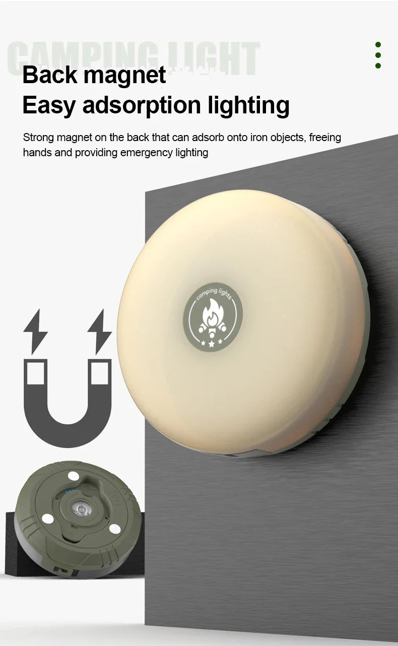 ModernHomeGadgets™ 3-in-1 Magnetic Camping Lamp with Power Bank &amp; Garland Light