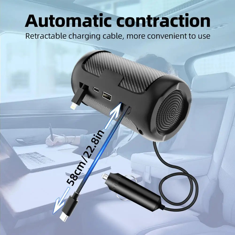 Multi Retractable Backseat Car Headrest Charger 4in1 Quick 50w Car Accessories Multifunctional Adapter For Notebook/ Phone S6v6