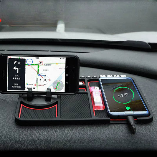 🚗 ModernHomeGadgets™ Non-Slip Car Dashboard Pad with Phone Holder