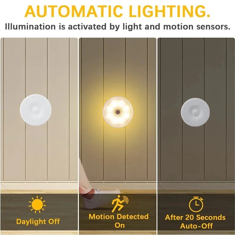 ModernHomeGadgets™ Smart Motion Sensor Lamp – Rechargeable, Magnetic &amp; Portable